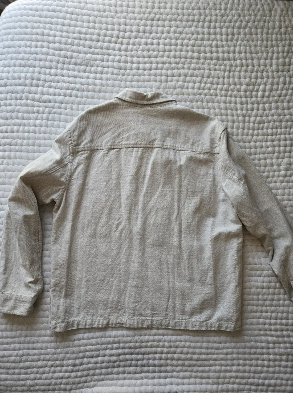 H&M Men's Off-White Lightweight Button-Up Jacket Size Large